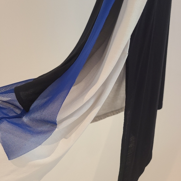 BCBGMaxAzria Women's Mesh Trim Draped Layered Tank Top - Picture 2 of 5